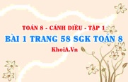Bài 1 trang 58 SGK Toán 8 tập 1 Cánh Diều